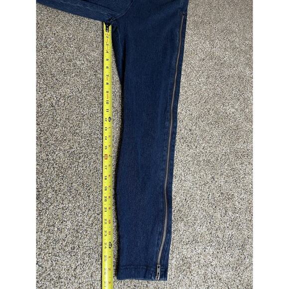 Lysse Ankle Denim Leggings Womens Medium Blue Stretch Jegging Pant Zipper Sides - Picture 5 of 5